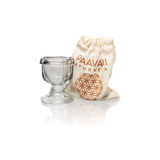 Paavani Ayurveda Glass Eye Wash Cup | Ayurvedic Eye Cleansing to Hydrate & Brighten simple Light Gray