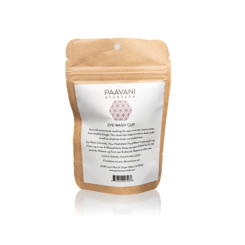 Paavani Ayurveda Glass Eye Wash Cup | Ayurvedic Eye Cleansing to Hydrate & Brighten simple Light Gray