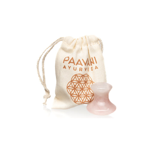 Paavani Ayurveda Rose Quartz Facial Tool | Ayurvedic Massage Stone simple Antique White