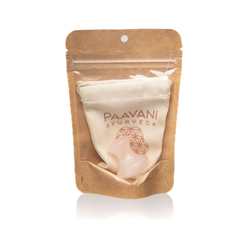 Paavani Ayurveda Rose Quartz Facial Tool | Ayurvedic Massage Stone simple Rosy Brown