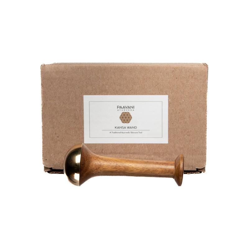 Paavani Ayurveda Kansa Wand Facial Tool  | Ayurvedic Skincare Ritual for Radiant Skin Rosy Brown