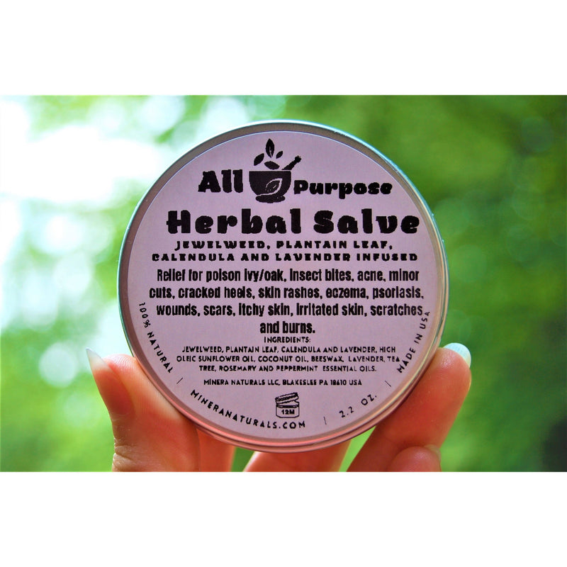 Mineranaturals All Purpose Salve - Herbal infusion for poison Ivy, Bug Bites & other skin conditions Gray