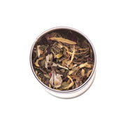 Paavani Ayurveda Cool & Calm Blend | Ayurvedic Tea for Pitta Balance simple Dark Olive Green Tea Tin,Compostable Refill