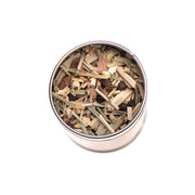 Paavani Ayurveda Rooibos Chai Blend | Ayurvedic Tea for Kapha Balance simple Rosy Brown Tea Tin,Compostable Refill
