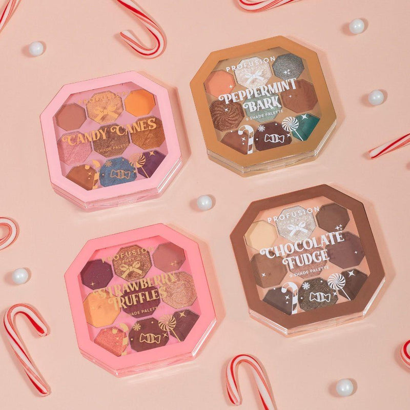 Profusion Cosmetics Sweet Holiday | Candy Canes 9-Shade Palette Eyes Light Pink