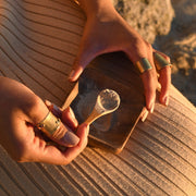 Paavani Ayurveda Facial Bowl & Spoon | Eco-Friendly Ayurvedic Skincare Tool simple Saddle Brown