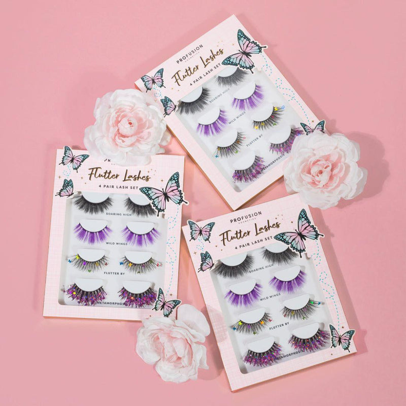 Profusion Cosmetics Empowered Butterfly | Flutter Lashes 4 pair Lash Set Lashes Gray