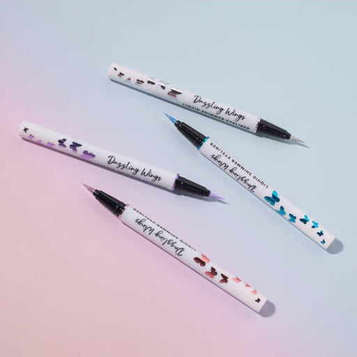 Profusion Cosmetics Empowered Butterfly | Dazzling Wings Liquid Shimmer Eyeliner Eyes Light Gray Take Flight,Just Wing It