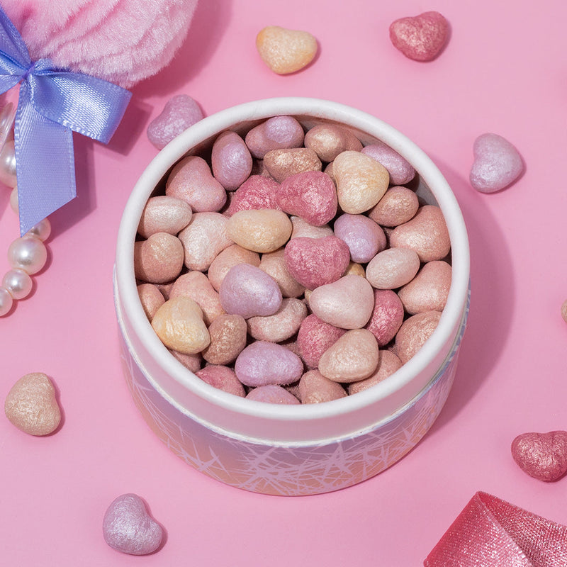 Profusion Cosmetics Frosted Snow Sparkle | Twinkling Lights Powder Puff Set Face Rosy Brown