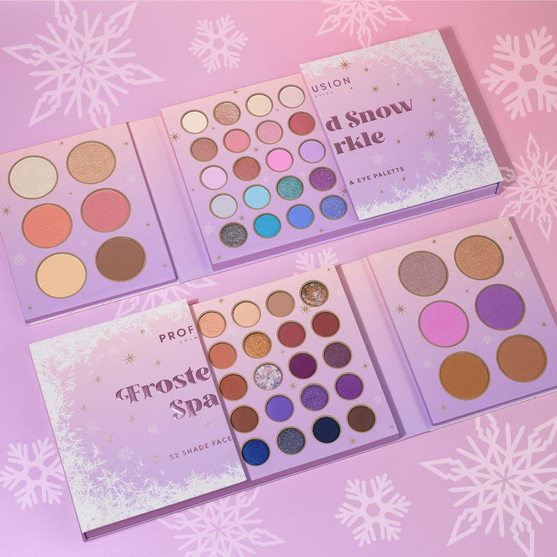 Profusion Cosmetics Frosted Snow Sparkle | 52 Shade Face & Eye Palette Eye Thistle