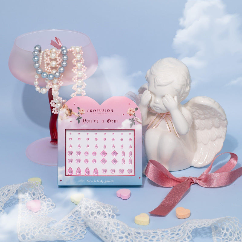 Profusion Cosmetics Dear Cupid - You're a Gem - Face & Body Jewels Light Steel Blue