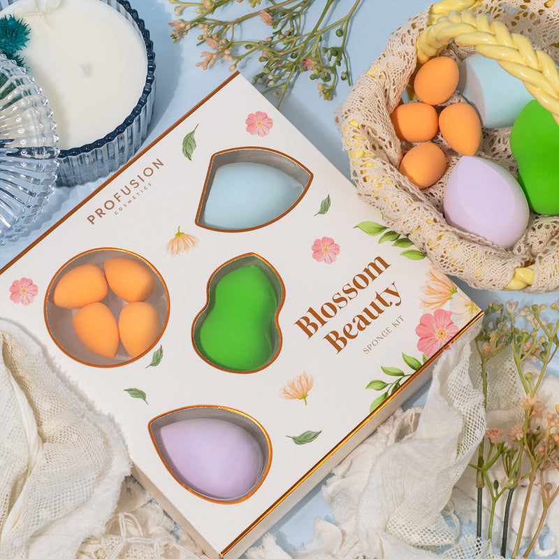 Profusion Cosmetics Petal Perfect | Blossom Beauty Sponge Set Face Gray