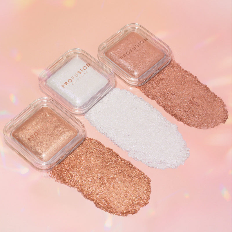 Profusion Cosmetics Holo Beam | Holographic Highlighter Face Light Pink Aura,Flare,Transcend