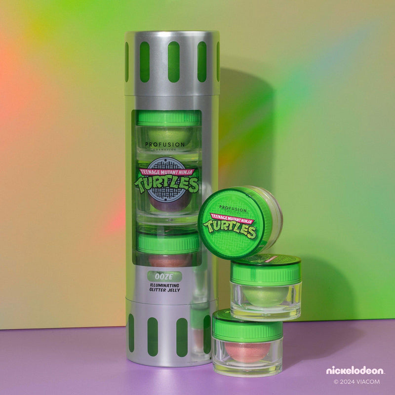 Profusion Cosmetics TMNT | Ooze Illuminating Glitter Jelly Eyes Dark Sea Green