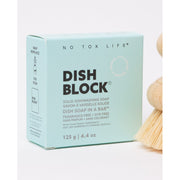 No Tox Life DISH BLOCK® solid dish soap - 4.4 oz (125g) bar - Fragrance Free - No Tox Life® Home & Kitchen Light Blue