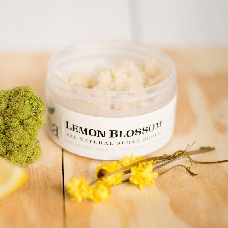 Una Biologicals® Lemon Blossom Sugar Scrub | Natural Bath | Una Biologicals Sugar Scrub Wheat