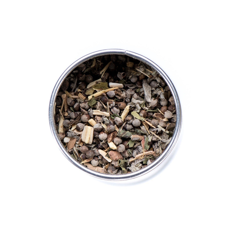 Paavani Ayurveda Women’s Blend | Ayurvedic Tea for Hormonal Balance & Female Support simple Dark Slate Gray Tea Tin,Compostable Refill