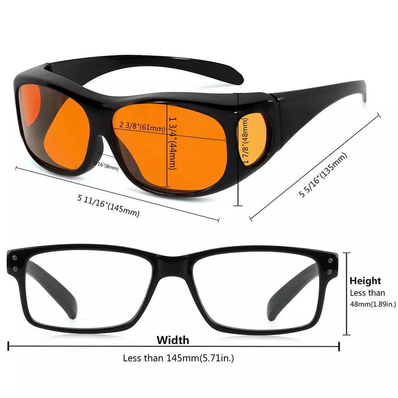 eyekeeper.com Blue Light Blocking Fitover Glasses Orange Sleeping Eyeglasses DSXM1806 Eyeglasses White Smoke Black / without magnification,Red / without magnification,Tortoise / without magnification