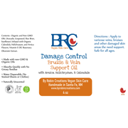 By Robin Creations Damage Control Bruise & Varicose Vein Support Oil Deodorant & Body Care Dark Slate Gray 4 oz Glass Pump Bottle,8 oz Glass Pump Bottle,8.5 oz Refill Pouch