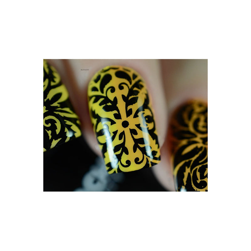UberChic Beauty Damask & Baroque Stamping Plate Black