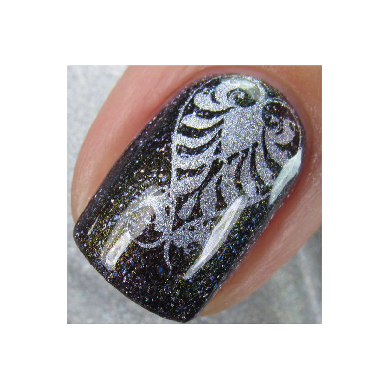 UberChic Beauty Damask & Baroque Stamping Plate Light Slate Gray