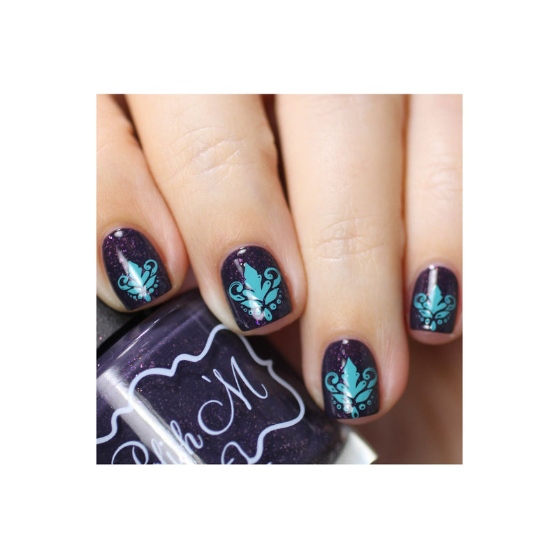 UberChic Beauty Damask & Baroque Stamping Plate Gray