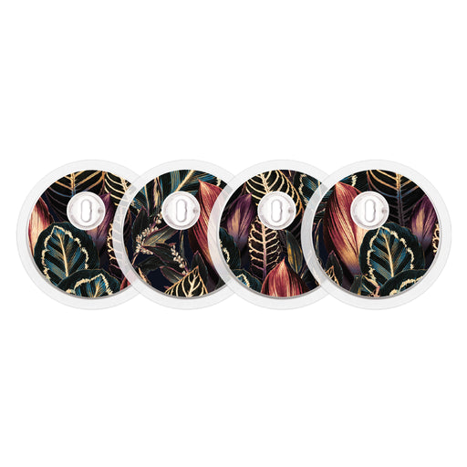 Peelz Dark Moon Leaves Designed for the FreeStyle Libre 3 Plus & Lingo  Sensor Peelz/Stickers White Smoke 4-pack (Set of 4 Stickers)