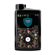 Peelz Dark Moon Leaves for Medtronic MiniMed 770G & 780G Peelz/Stickers Black Whole System Peelz (front back + clip),Front Peelz