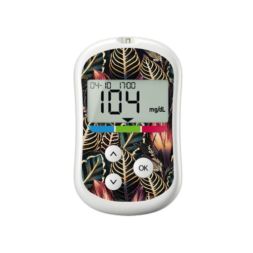 Peelz Dark Moon Leaves for OneTouch Verio Flex Glucometer Peelz/Stickers White Smoke