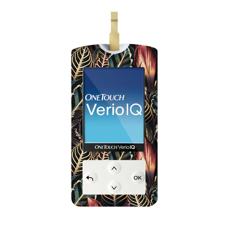 Peelz Dark Moon Leaves for OneTouch Verio IQ Glucometer Peelz/Stickers White Smoke