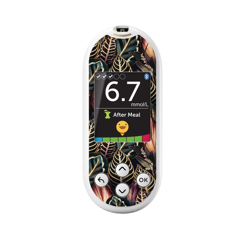 Peelz Dark Moon Leaves for OneTouch Verio Reflect Glucometer Peelz/Stickers White Smoke