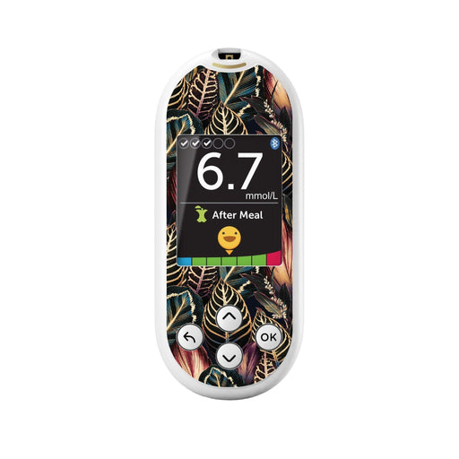 Peelz Dark Moon Leaves for OneTouch Verio Reflect Glucometer Peelz/Stickers White Smoke