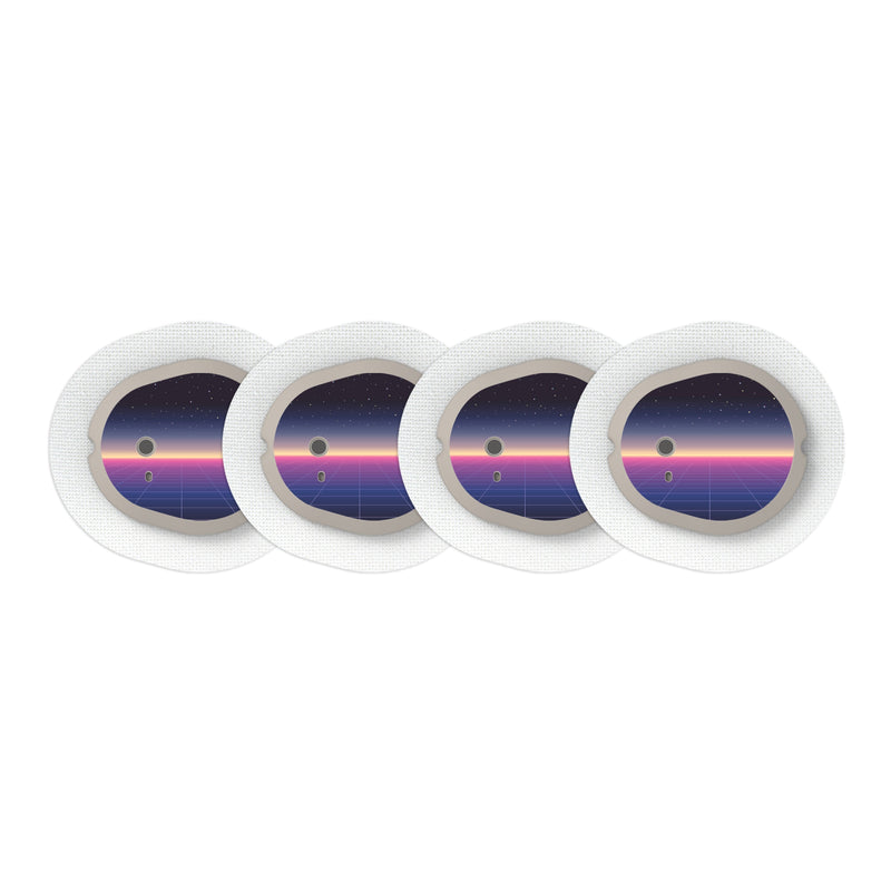 Peelz Dark Side Sticker Designed for the DEXCOM G7 and Stelo Transmitter Peelz/Stickers White Smoke 4-pack (Set of 4 Stickers)