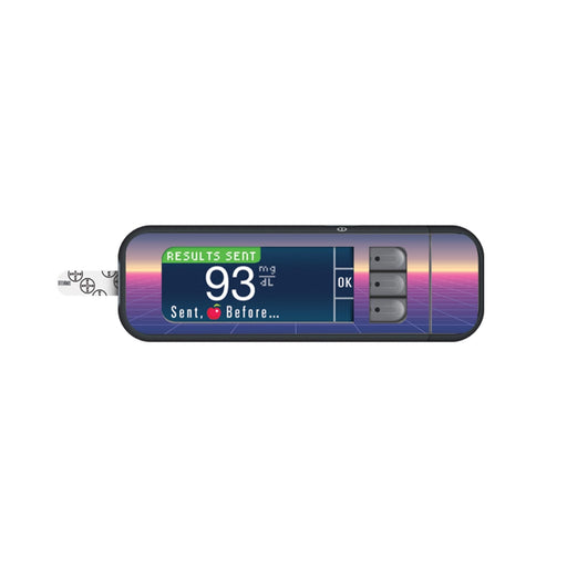Peelz Dark Side for Bayer Contour Next Glucometer Peelz/Stickers White Smoke