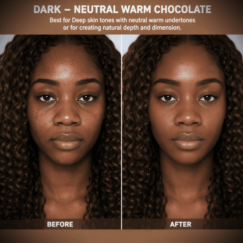 Sydoni Skincare and Beauty SYDONI FULL COVERAGE CREAM CONCEALER – Maximum Coverage, Seamless Skin .5 OZ. Cream Concealer Black Dark-Deep Neutral Chocolate Brown