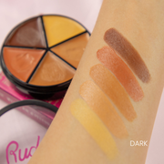 Rude Cosmetics Fabulous Concealer Wheel Concealer Dark Salmon Corrector,Light,Medium,Dark
