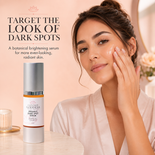 Glimmer Goddess® Organic Skin Care Organic Dark Spot Serum – Fade Hyperpigmentation & Even Skin Tone Serums Bisque 1 oz.