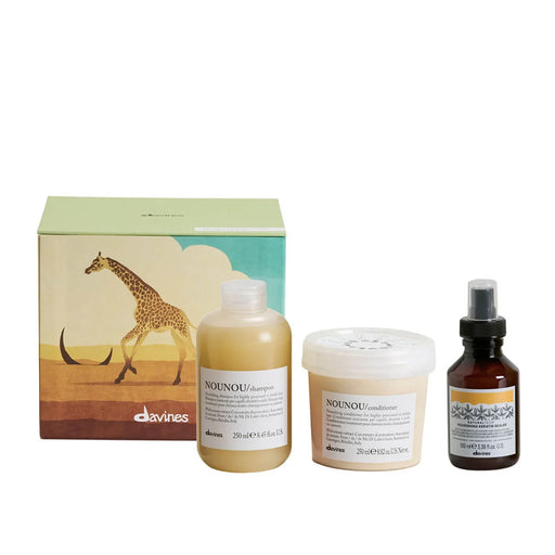 Nava Beauty Davines NOUNOU/ + NaturalTech Holiday Set For Brittle Hair Hair White Smoke