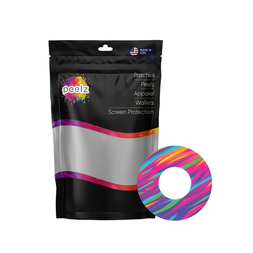Peelz DayGlo Patch  Tape Designed for the FreeStyle Libre 2 Patch Medical Tape White Smoke 12-Pack Libre 2 (Set of 12 Patches),4-Pack Libre 2 (Set of 4 Patches)