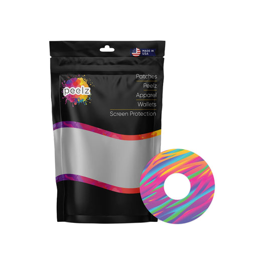 Peelz DayGlo Patch Tape Designed for the FreeStyle Libre 3 Plus & Lingo Patch Medical Tape White Smoke 12-Pack (Set of 12 Patches),4-Pack (Set of 4 Patches)