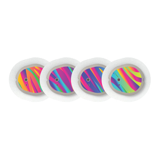 Peelz DayGlo Sticker Designed for the DEXCOM G7 and Stelo Transmitter Peelz/Stickers White Smoke 4-pack (Set of 4 Stickers)