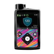 Peelz DayGlo Sticker for Medtronic MiniMed 770G & 780G Peelz/Stickers Black Whole System Peelz (front back + clip),Front Peelz