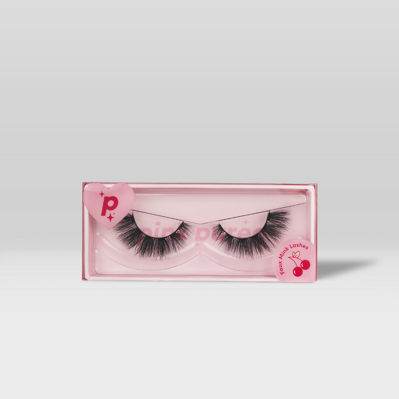 Pink Purée Day Dream Faux Mink Lashes Light Gray