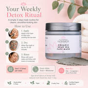 Glimmer Goddess® Organic Skin Care Organic Dead Sea Mud Mask – Exfoliate & Rejuvenate Masks & Peels Misty Rose 2 oz,4 oz