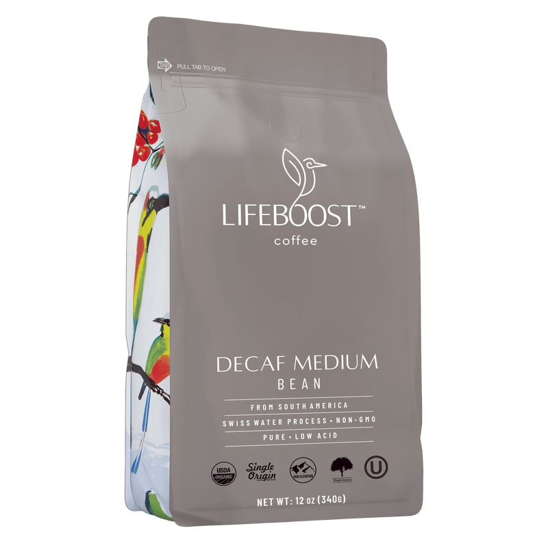 Lifeboost Coffee Medium Roast Decaf Decaf Roast Light Slate Gray Whole Bean / 1