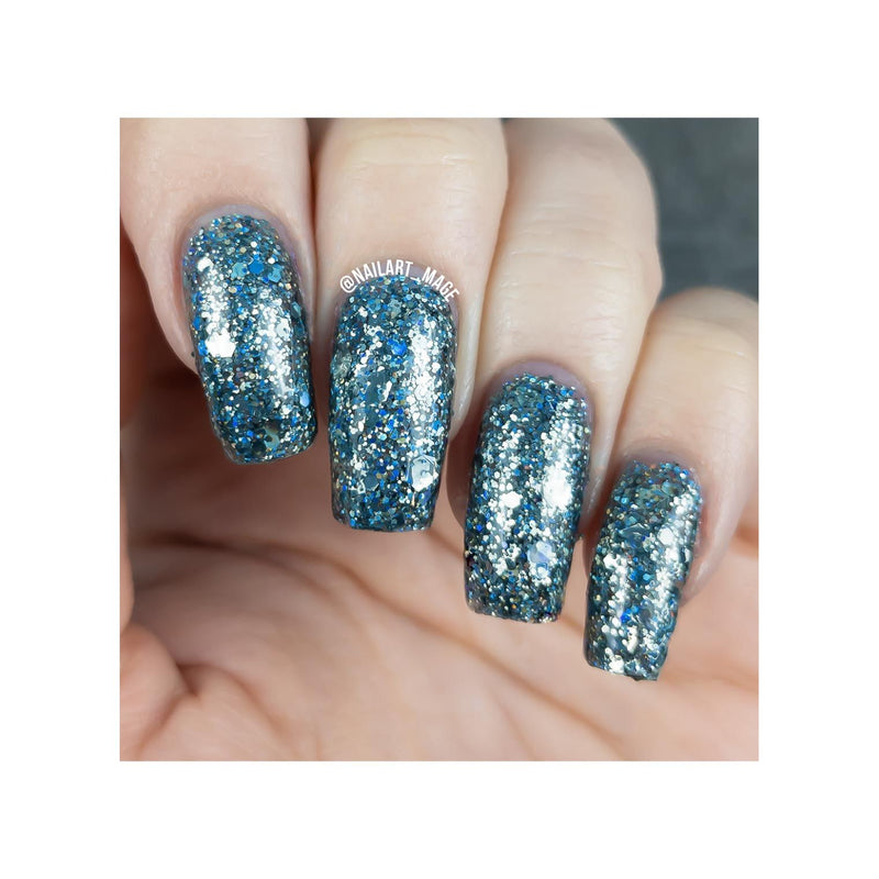 UberChic Beauty Deck The Halls In Holo - Holographic Polish Regular Polish Gray