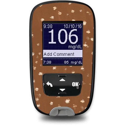 Peelz Deer Hide Sticker for the Accu-Chek Guide Glucometer Peelz/Stickers Sienna