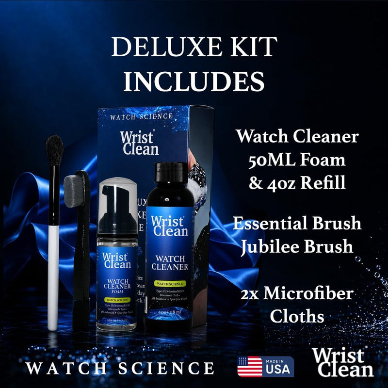 WristClean Deluxe Watch Cleaning Kit Watch Kits Black 1 Deluxe PLUS Watch Kit