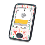Peelz Holly Jolly Ribbon Dexcom G6 Touchscreen Receiver Sticker - Pump Peelz Peelz/Stickers White Smoke