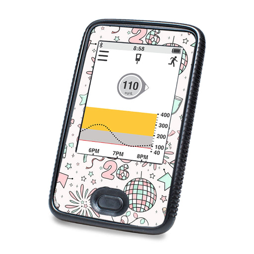 Peelz Cheers to '26 Dexcom G6 Touchscreen Receiver Sticker - Pump Peelz Peelz/Stickers White Smoke